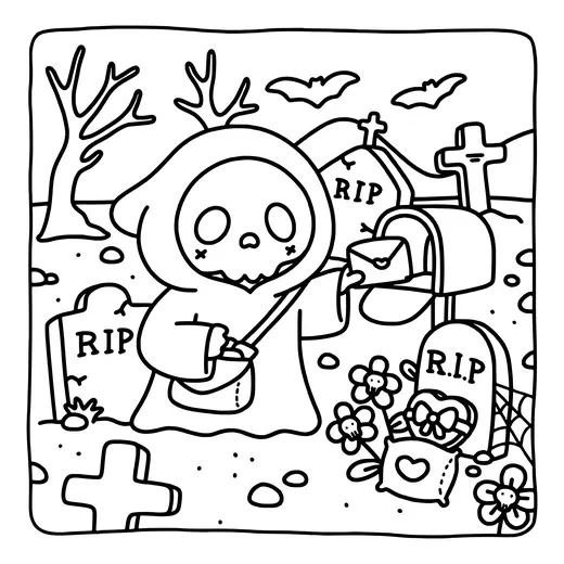 Página de Halloween para colorear 7